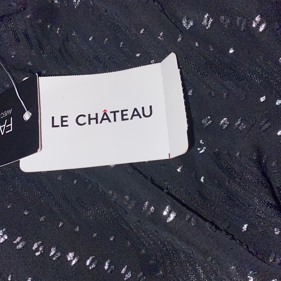 Le Chateu Black/ Silver Blouse - Picture 5 of 8